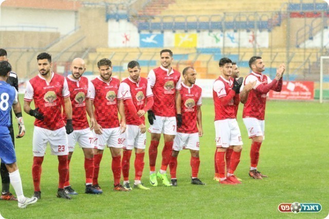 שחקני אום אל פאחם היום מול הפועל ירושלים (נזיה סולטאן)